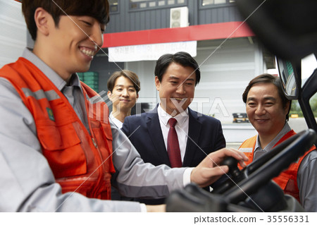 Industry, factory, forklift, worker Industry, factory, forklift, worker 35556331