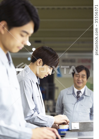 Factory, production line, worker Factory, production line, worker 35556371