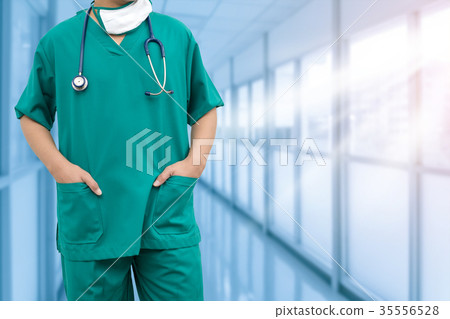 Male Surgeon Doctor Standing in Hospital 35556528