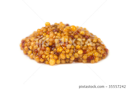 delicious mustard sauce isolated on white delicious mustard sauce isolated on white 35557242