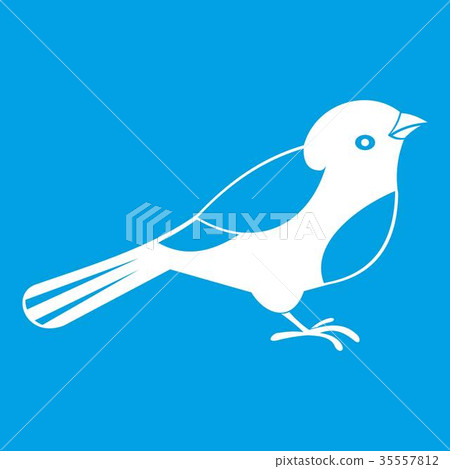 Bird icon white 35557812