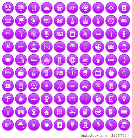 100 taxi icons set purple 100 taxi icons set purple 35557964