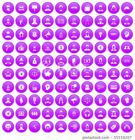100 headhunter icons set purple 100 headhunter icons set purple 35558207