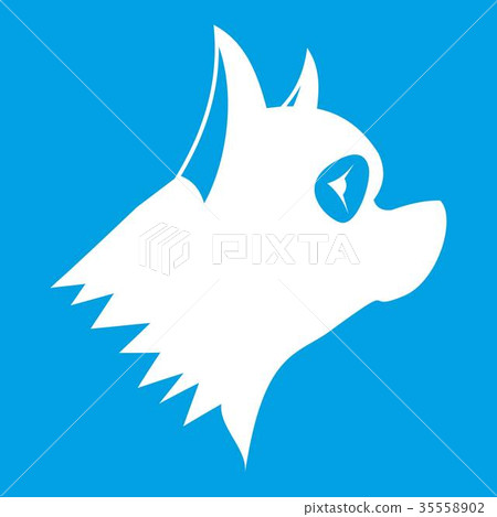 Pinscher dog icon white Pinscher dog icon white 35558902