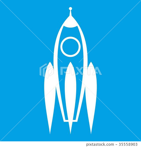 Rocket icon white Rocket icon white 35558903