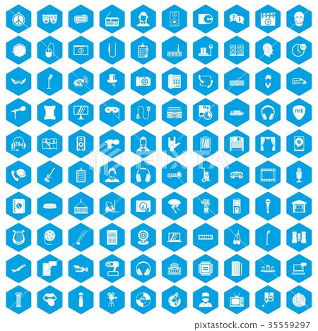 100 microphone icons set blue 100 microphone icons set blue 35559297
