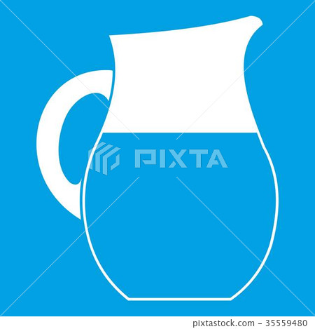 Pitcher of milk icon white 35559480
