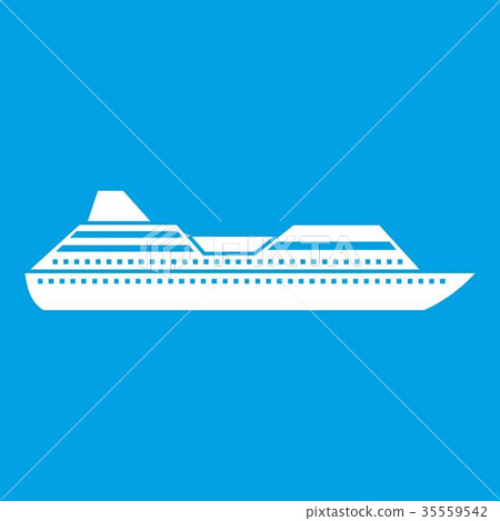 Cruise liner icon white Cruise liner icon white 35559542