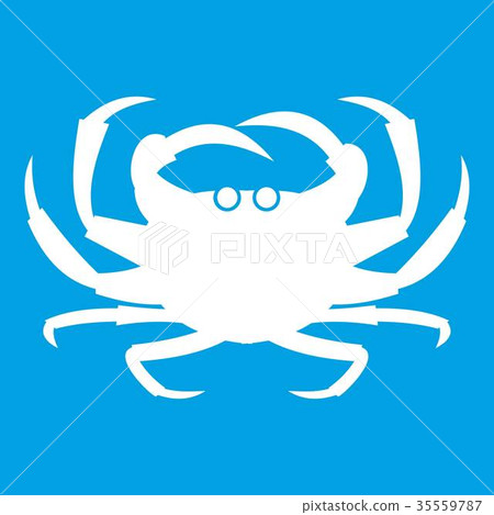 Crab icon white Crab icon white 35559787