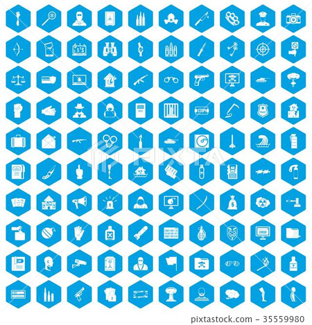 100 violation icons set blue 100 violation icons set blue 35559980