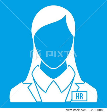 HR management icon white 35560083