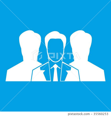 Recruitment icon white 35560253