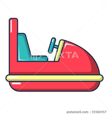 Amusement park bumper car icon, cartoon style 35560357