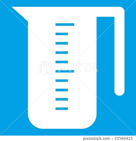 Measuring cup icon white Measuring cup icon white 35560415