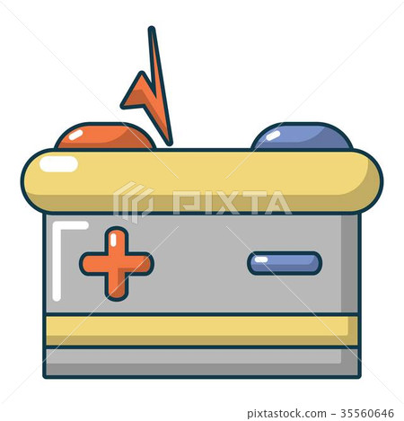 Car battery icon, cartoon style 35560646
