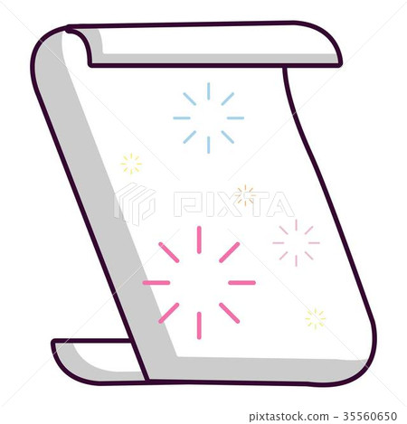 Magic scroll icon, cartoon style 35560650