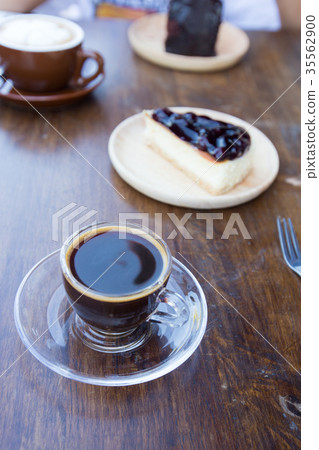 Black coffee in a glass 35562900