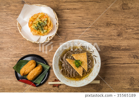 Tempura Soba Common Tempura Buckwheat noodle 35565189