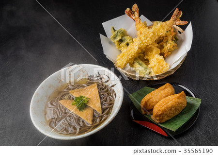 Tempura Soba Common Tempura Buckwheat noodle 35565190