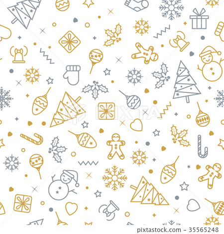 Seamless pattern with Christmas elements 35565248