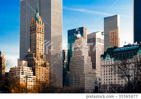 New York skyscrapers view from central park New York skyscrapers view from central park 35565877