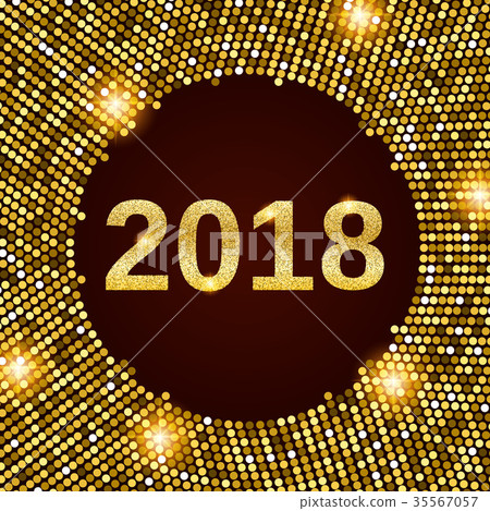 New Year 2018 celebration background. 35567057
