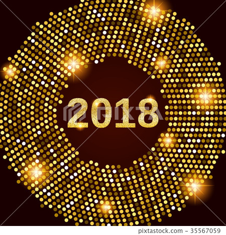 New Year 2018 celebration background. New Year 2018 celebration background. 35567059