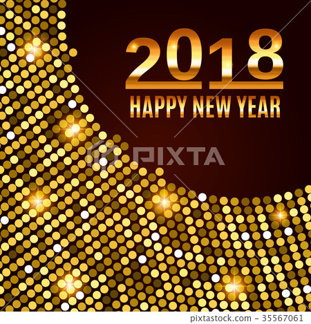 New Year 2018 celebration background. New Year 2018 celebration background. 35567061