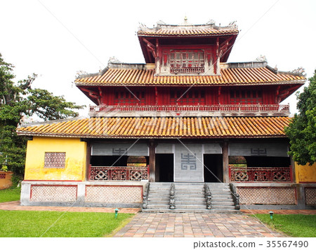 Ancient building vintage retro style viennam 35567490
