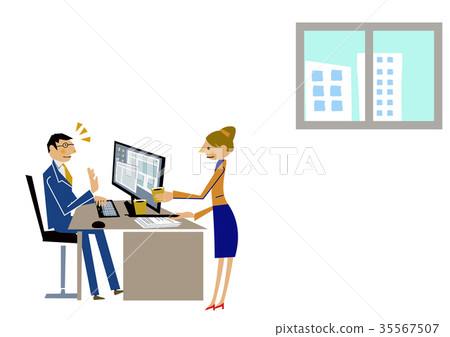 coffee break. Business clip art. office. 35567507