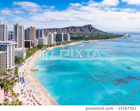 Waikiki Beach, Diamond Head, Hawaii Resort Waikiki Beach, Diamond Head, Hawaii Resort 35567561