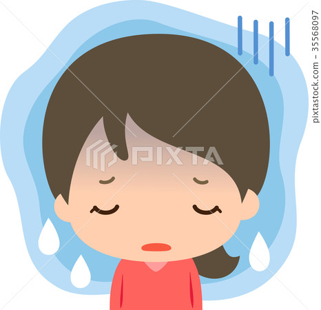 Young woman in a melancholy atmosphere 35568097