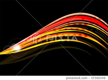 Rainbow color wavy lines on black background Rainbow color wavy lines on black background 35568349