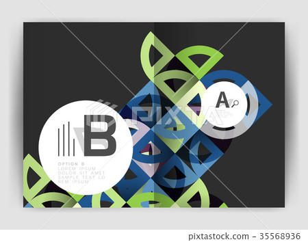 Circle vector abstract backgrounds, annual report 35568936