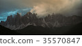 Dolomite Mountains and cloud 35570847