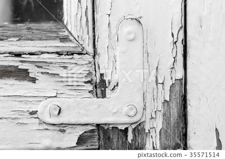 Old wooden background with white chapped paint Old wooden background with white chapped paint 35571514