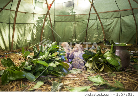 Mexican or Indian Sauna Hut - Stock image Mexican or Indian Sauna Hut - Stock image 35572033