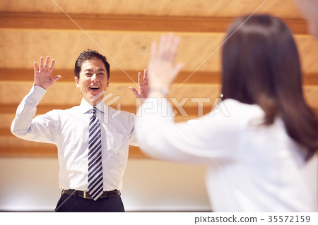 Business person enjoying bowling 35572159