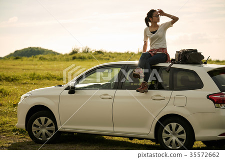 Female backpacker portrait 35572662
