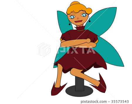 Fairy brownie sitting on a chair 35573543