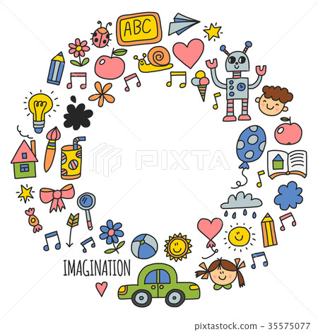 School, kindergarten. Happy children. Creativity 35575077