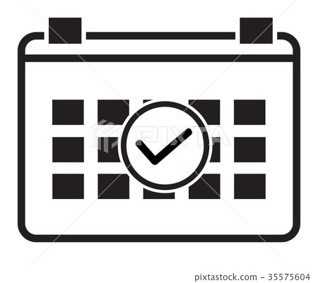 event schedule icon on white background. event schedule icon on white background. 35575604