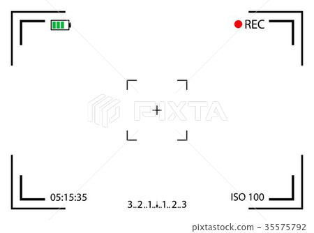 Creative vector illustration of camera viewfinder 35575792