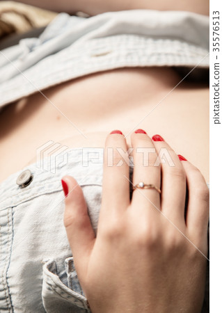 young female decollete young female decollete 35576513