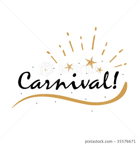 Carnival card. Beautiful greeting banner scratched Carnival card. Beautiful greeting banner scratched 35576671