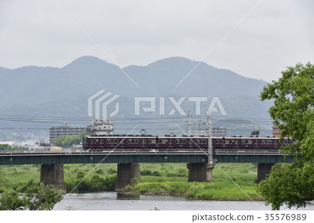 Katsura River Land Bridge Hankyu Train 35576989