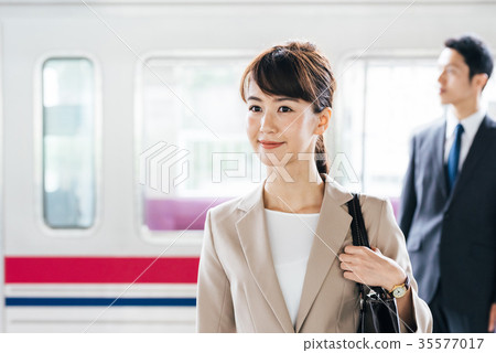 Business Woman Train photography cooperation-Keio Electric Railway Co., Ltd. Business Woman Train photography cooperation-Keio Electric Railway Co., Ltd. 35577017