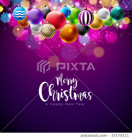 Vector Merry Christmas Illustration with Vector Merry Christmas Illustration with 35579321