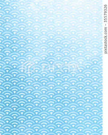 Blue sea waves equal magnification blue (background material) 35579326