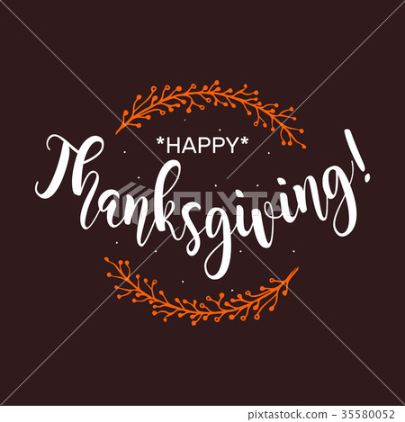 Happy Thanksgiving Day. Round badge and icon, logo Happy Thanksgiving Day. Round badge and icon, logo 35580052